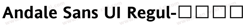 Andale Sans UI Regul字体转换